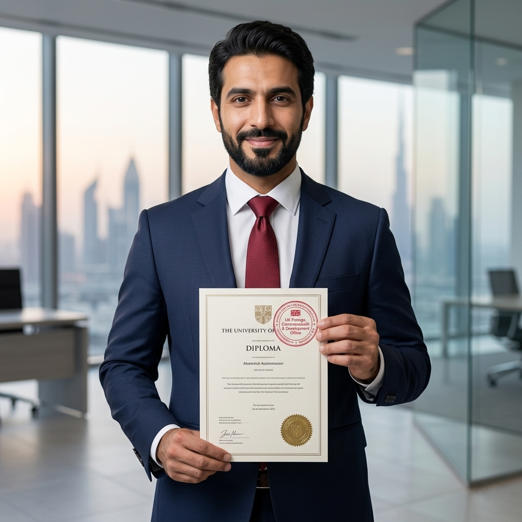  رجل أعمال يحمل شهادة معتمدة بختم وزارة الخارجية البريطانية 